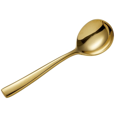 Bon Chef Manhattan, Bouillon Spoon, Mirror Finish, 18/10, 6.38" - Gold , set of 12 S3001G